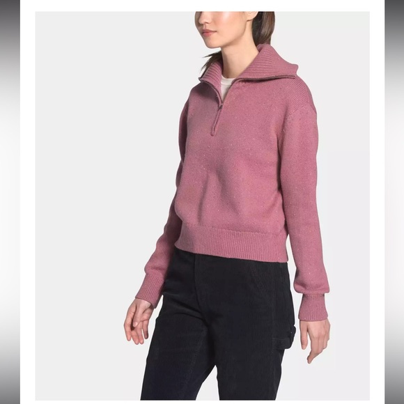 NWOT The North Face Women's Crestview ¼ Zip Sweater in Mesa Large in Medium - Picture 3 of 9